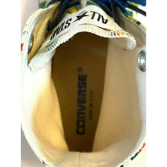 Vintage Converse Chuck Taylor RARE Flags "All Nations" Unisex Womens 8 Mens 6 - Picture 8 of 10